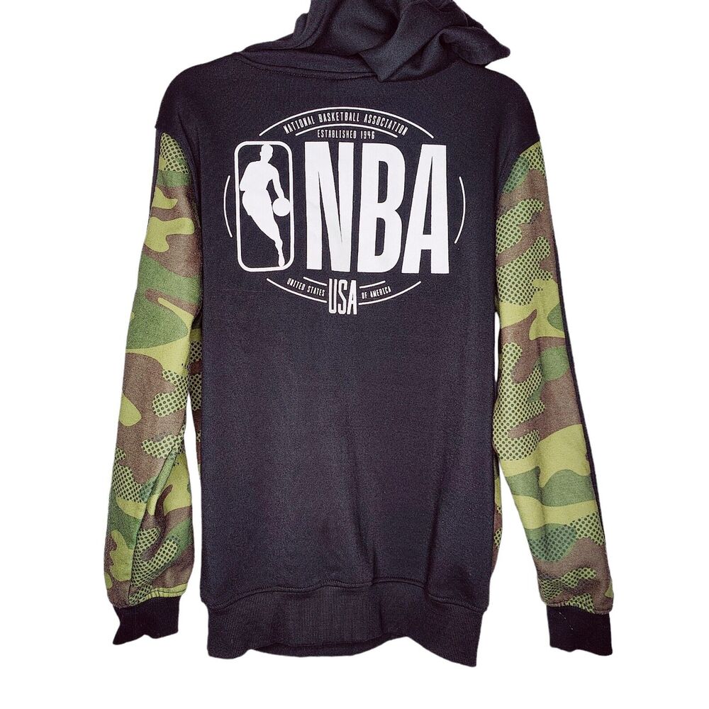 NBA Basketball Men's‎ Size Small Black & Camo Logo Sweatshirt Hoodie
